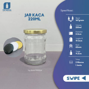 JAR KACA 220ML BARU