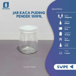 JAR PUDING 100ML PENDEK