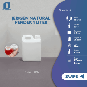 Jerigen Natural Pendek 1 Liter