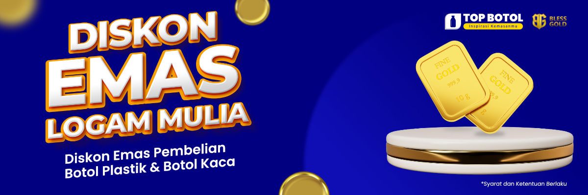 Banner Top Botol diskon emas